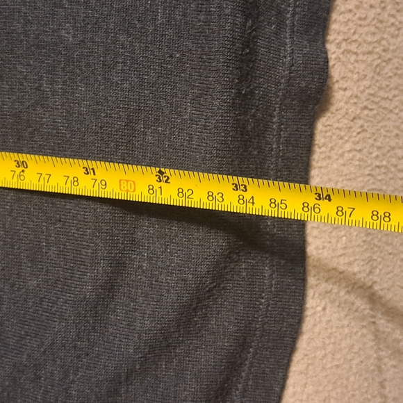 Charcol A-Line Knee-Length Sweater Dress. Plastic Island size Md Partial Ribbing - Picture 10 of 11